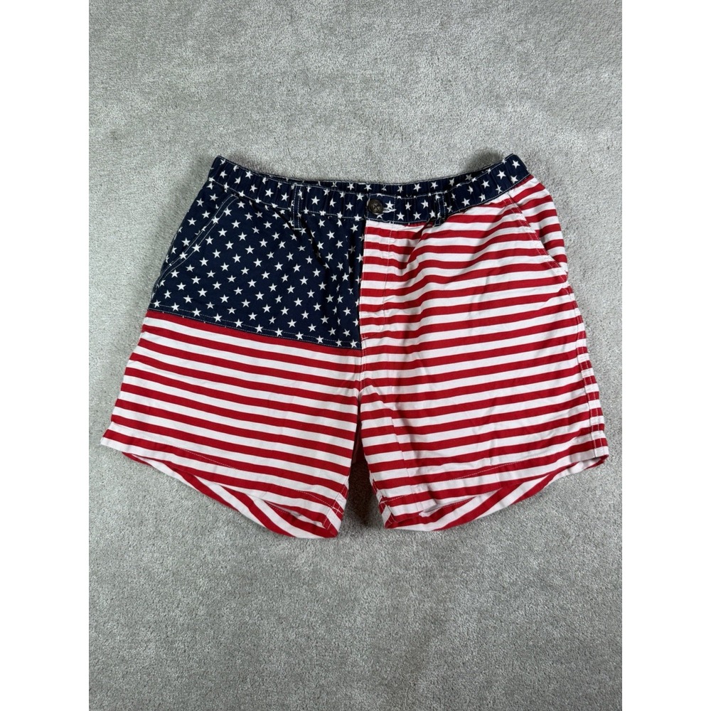 Chubbies Men's The 'Mericas 5.5" Chino Shorts, American Flag Patriotic, L Preppy
